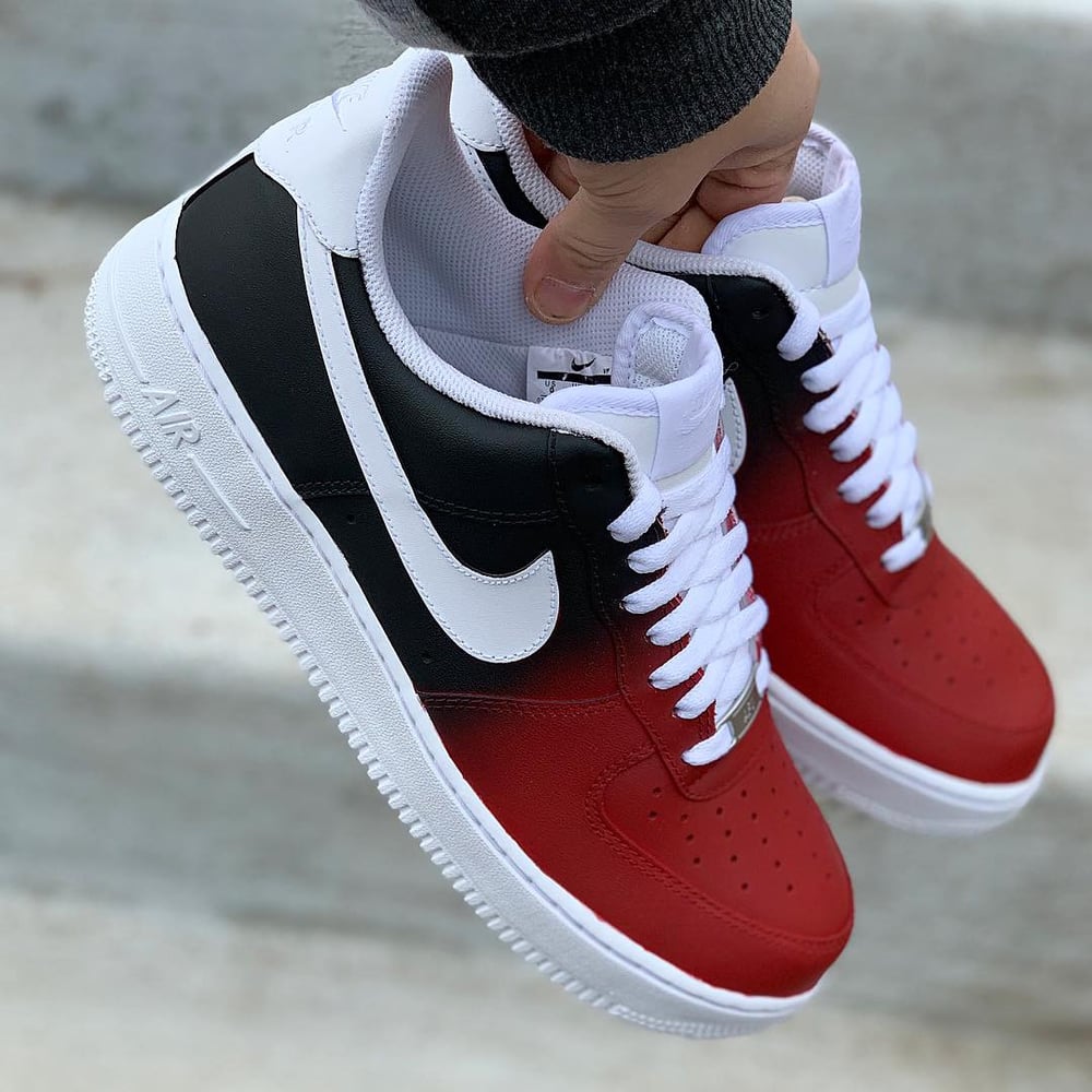 Image of Custom AF1s - Red/Back 