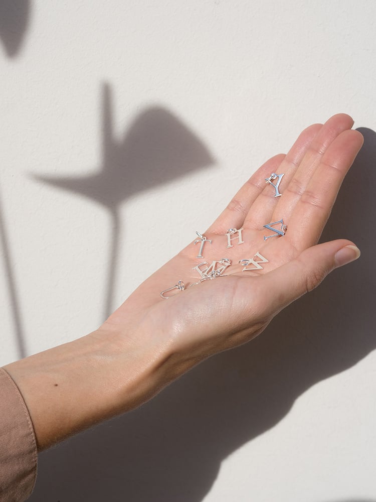 Image of Pendentif INITIALE argent massif seul