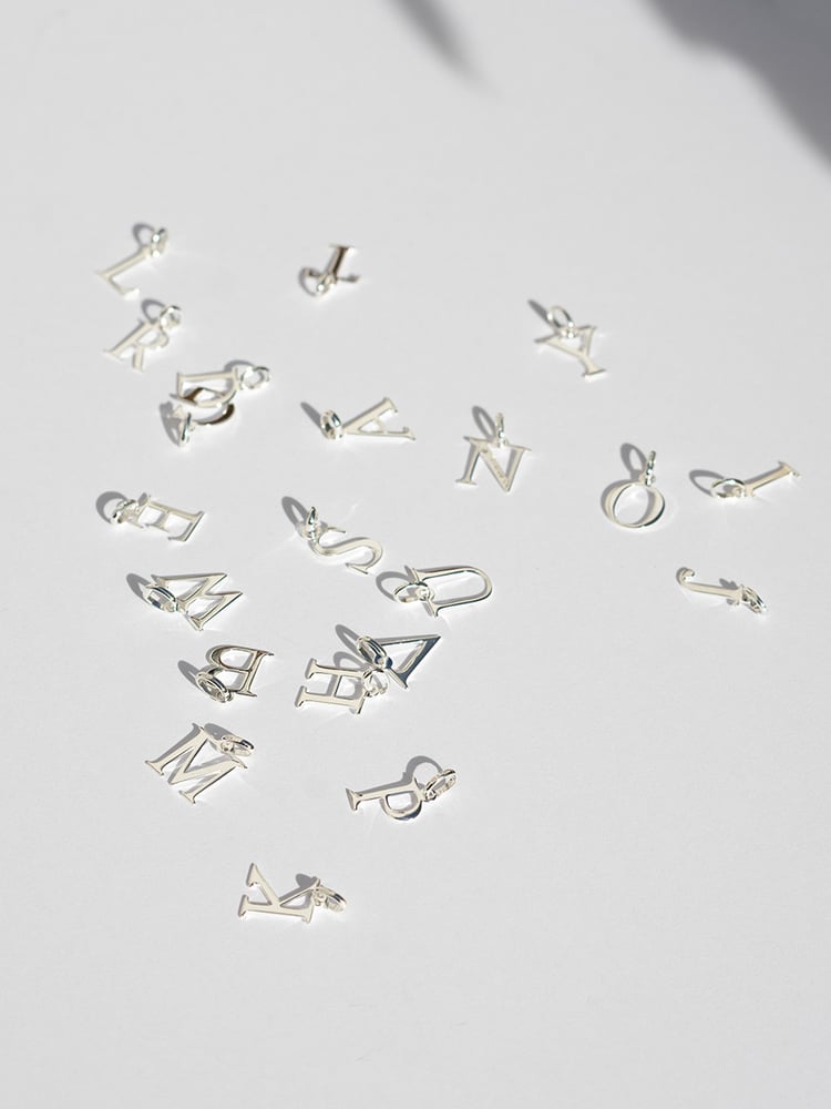 Image of Pendentif INITIALE argent massif seul