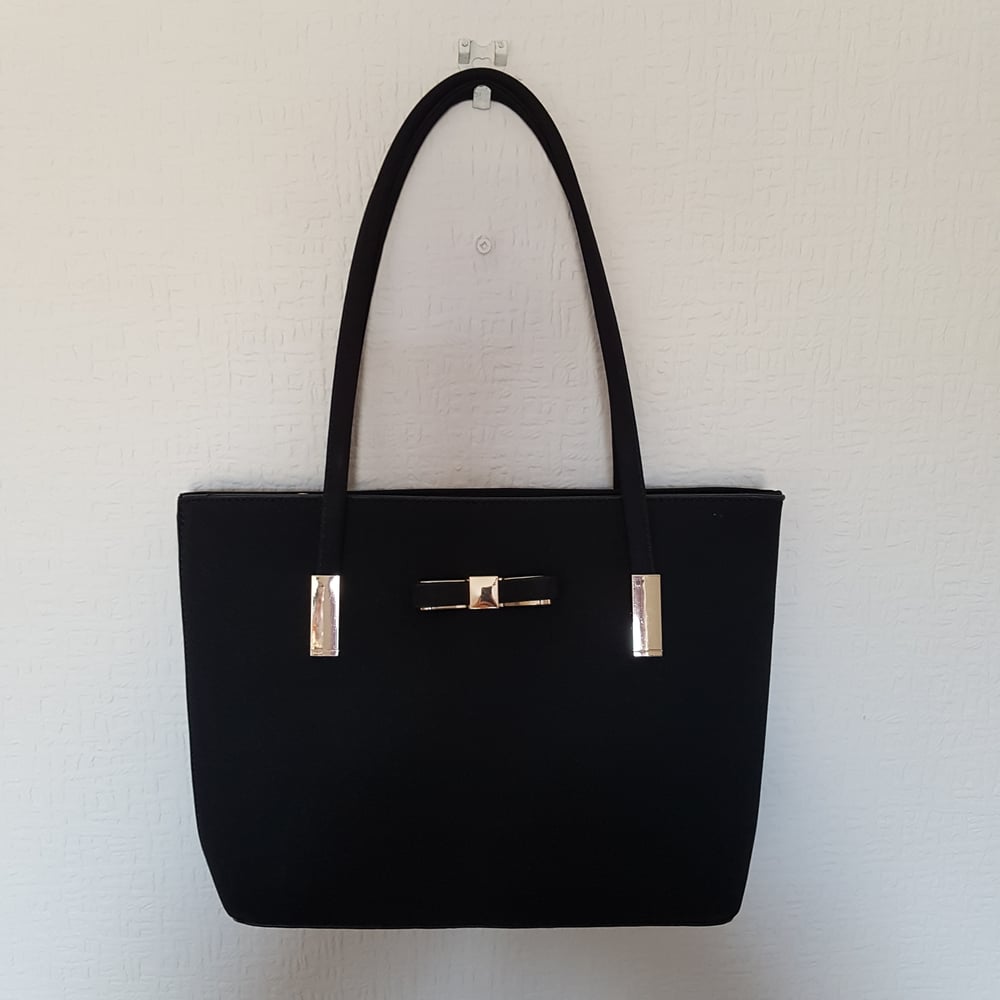 Image of Bow Compact | Black Suede