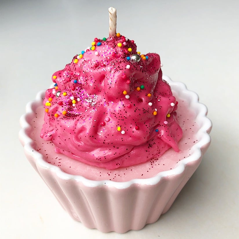Image of *BLUE EDITION* Berry Cupcake with Strawberry Fairy Floss Frosting