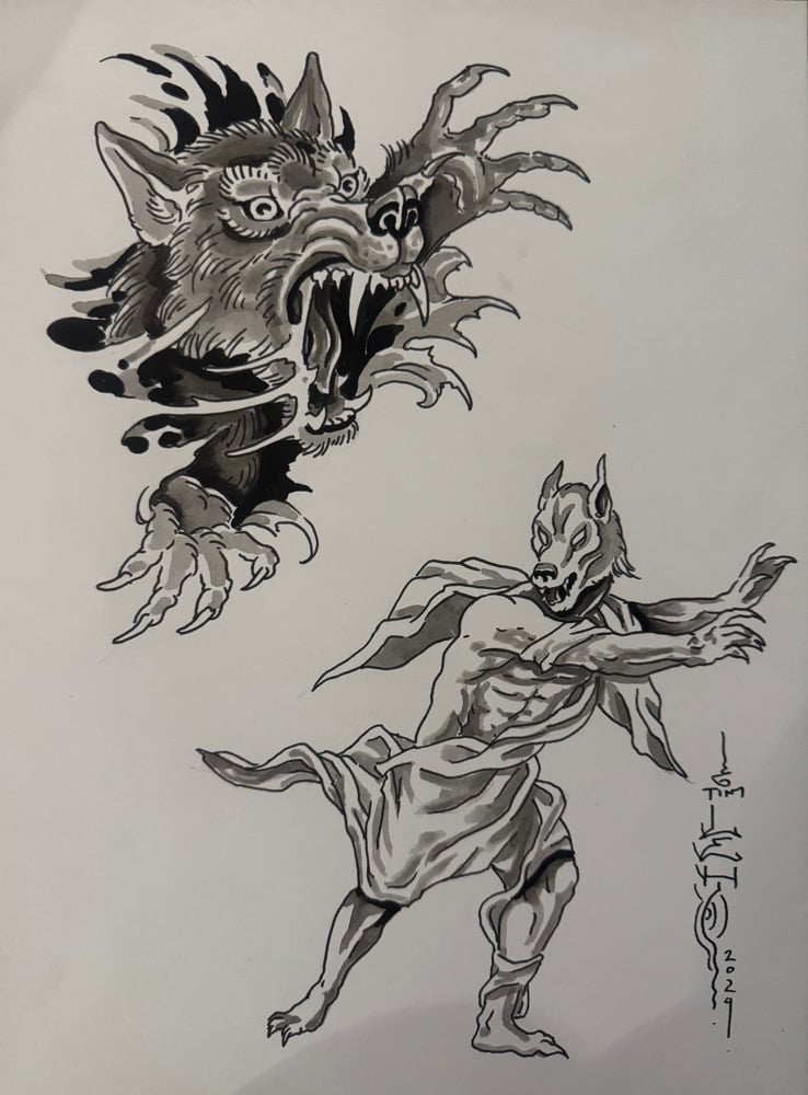 Image of Tim Lehi “Reapers & Wolves #90” Original Art