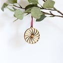 Wooden Christmas Decorations - Spiral
