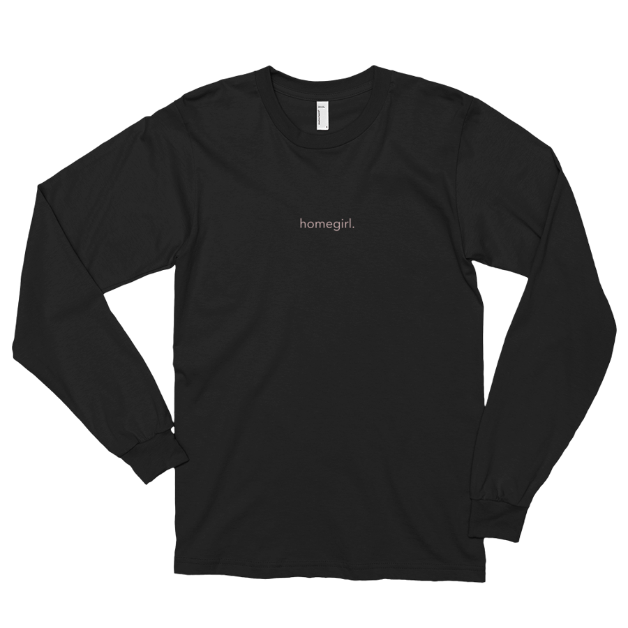 Image of Long sleeve Unisex t-shirt (Screen Printed) - Light Pink Print