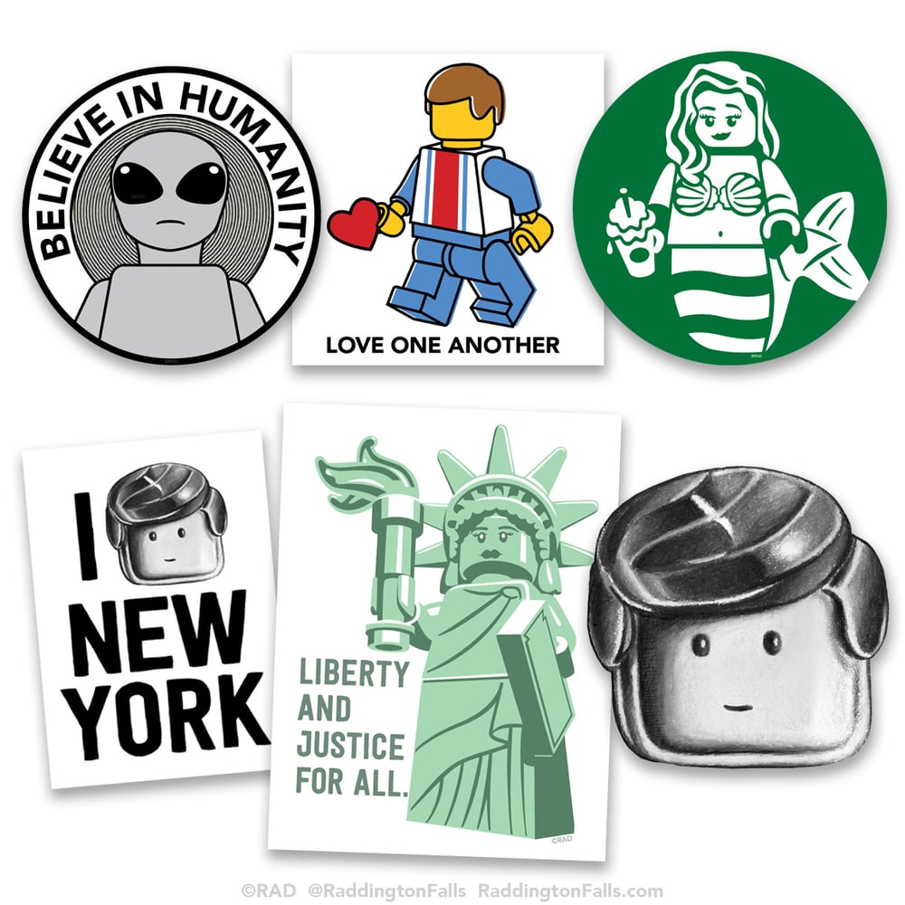 Random Stickers 6 Pack - Free Shipping USA