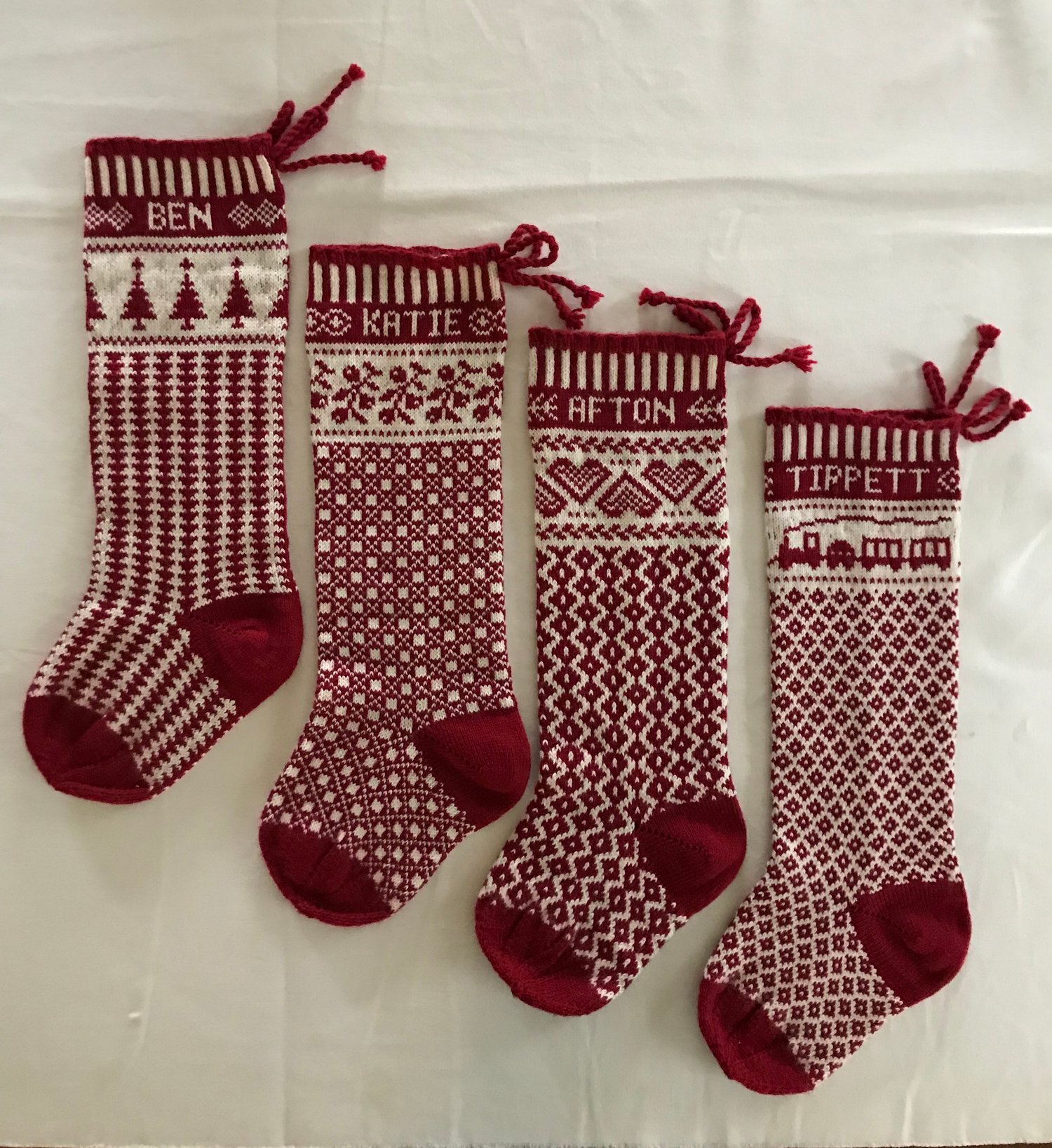 Image of Train Christmas Stocking (two color)