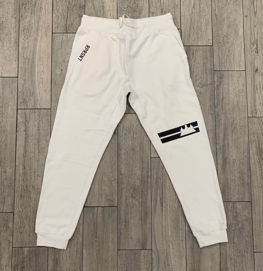 Image of White/Cream Double Striped Jogger