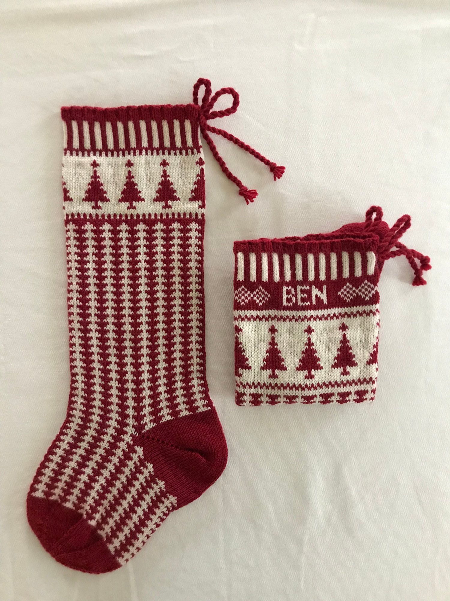 Image of Christmas Tree Stocking (two color)