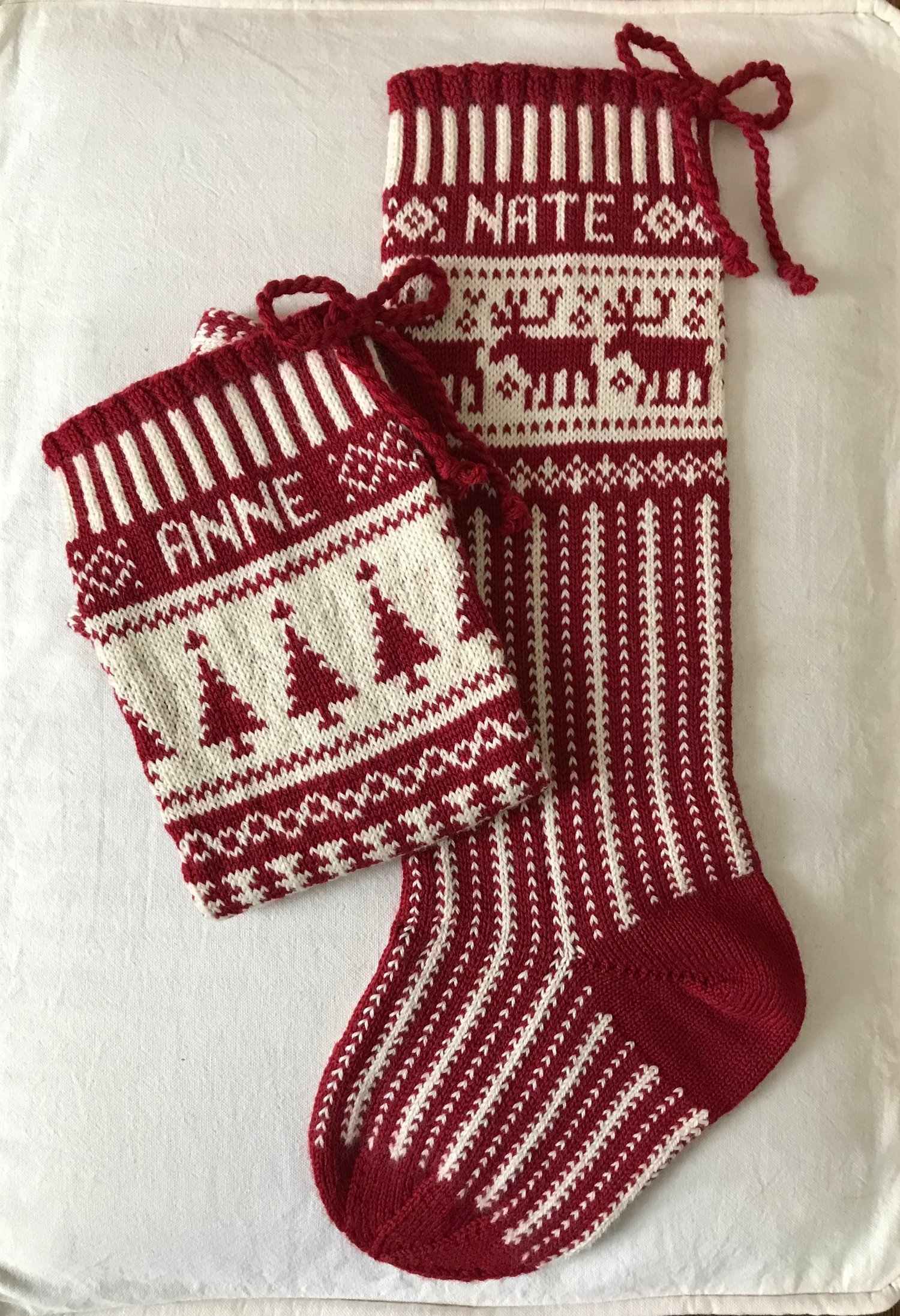 Image of Christmas Tree Stocking (two color)