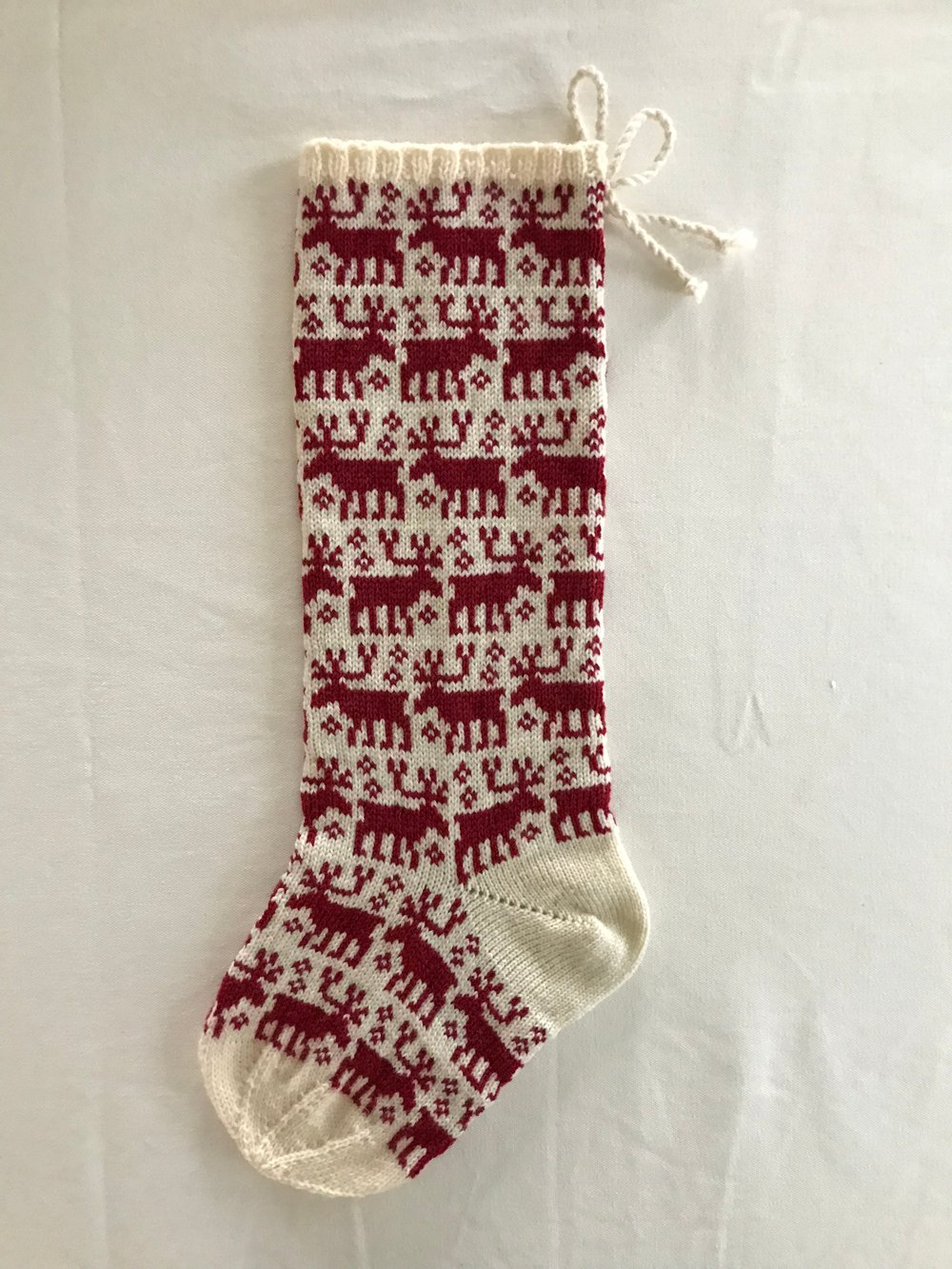 Image of Reindeer Christmas Stocking, all over pattern