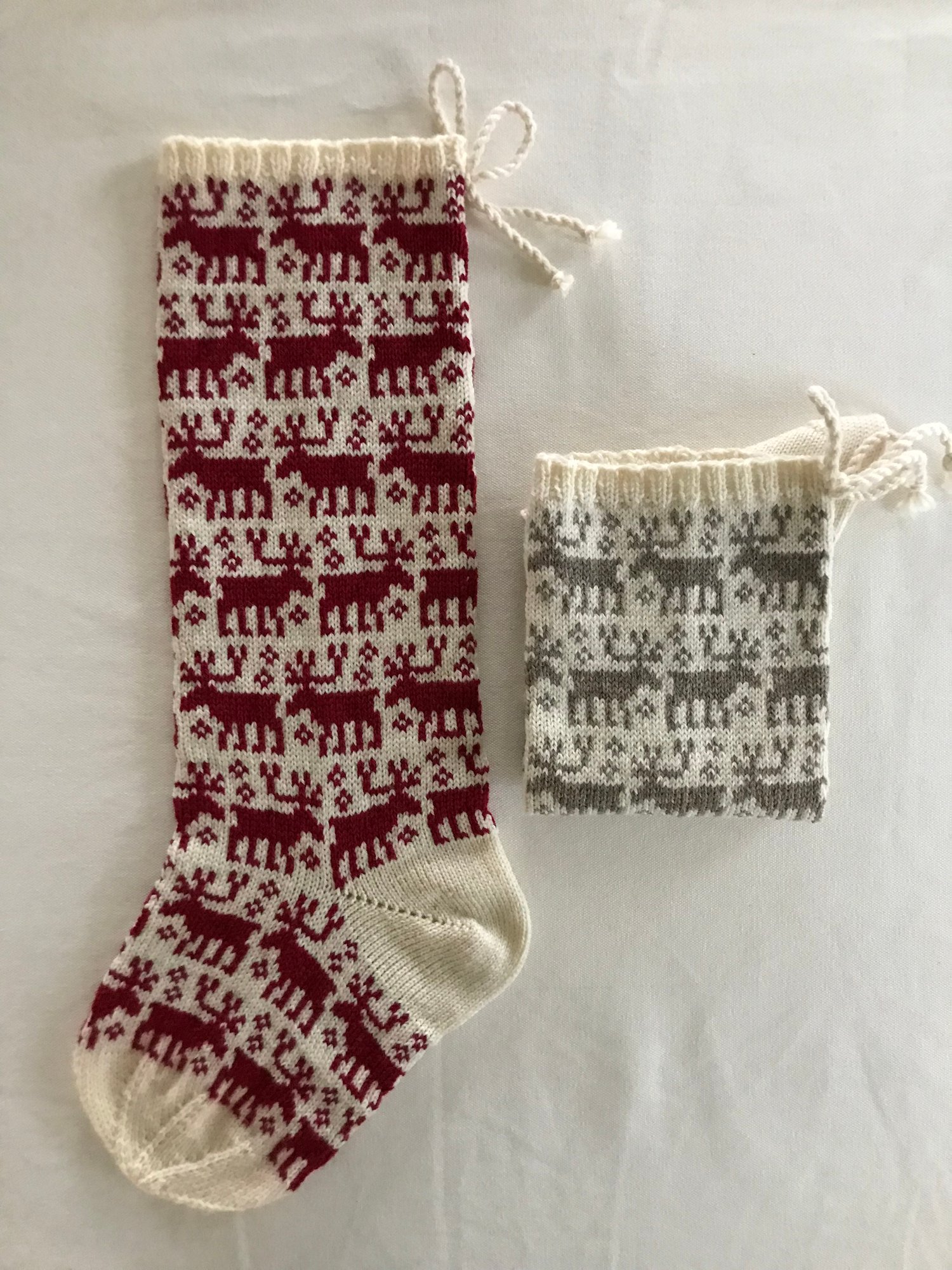Image of Reindeer Christmas Stocking, all over pattern