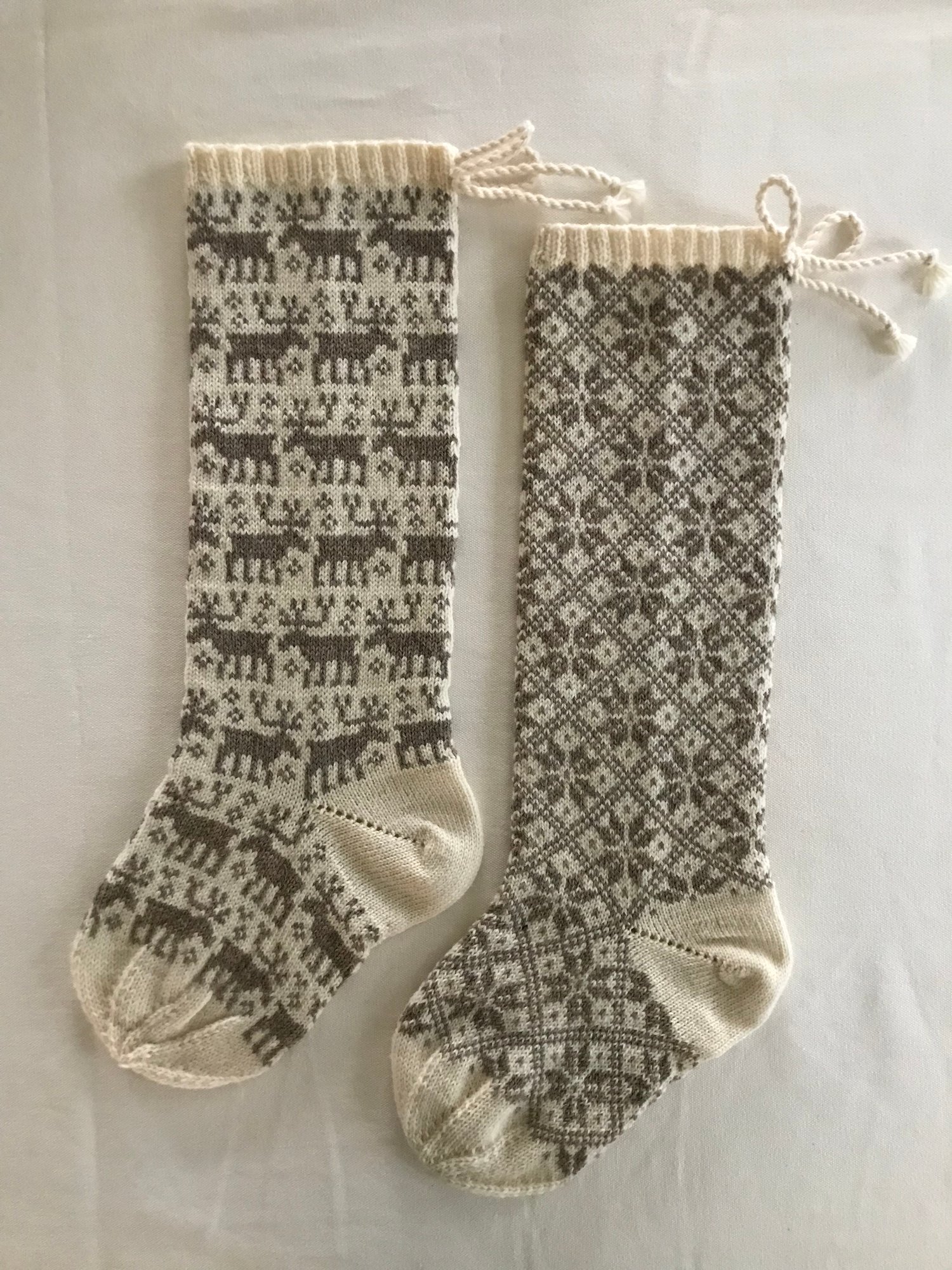 Image of Reindeer Christmas Stocking, all over pattern