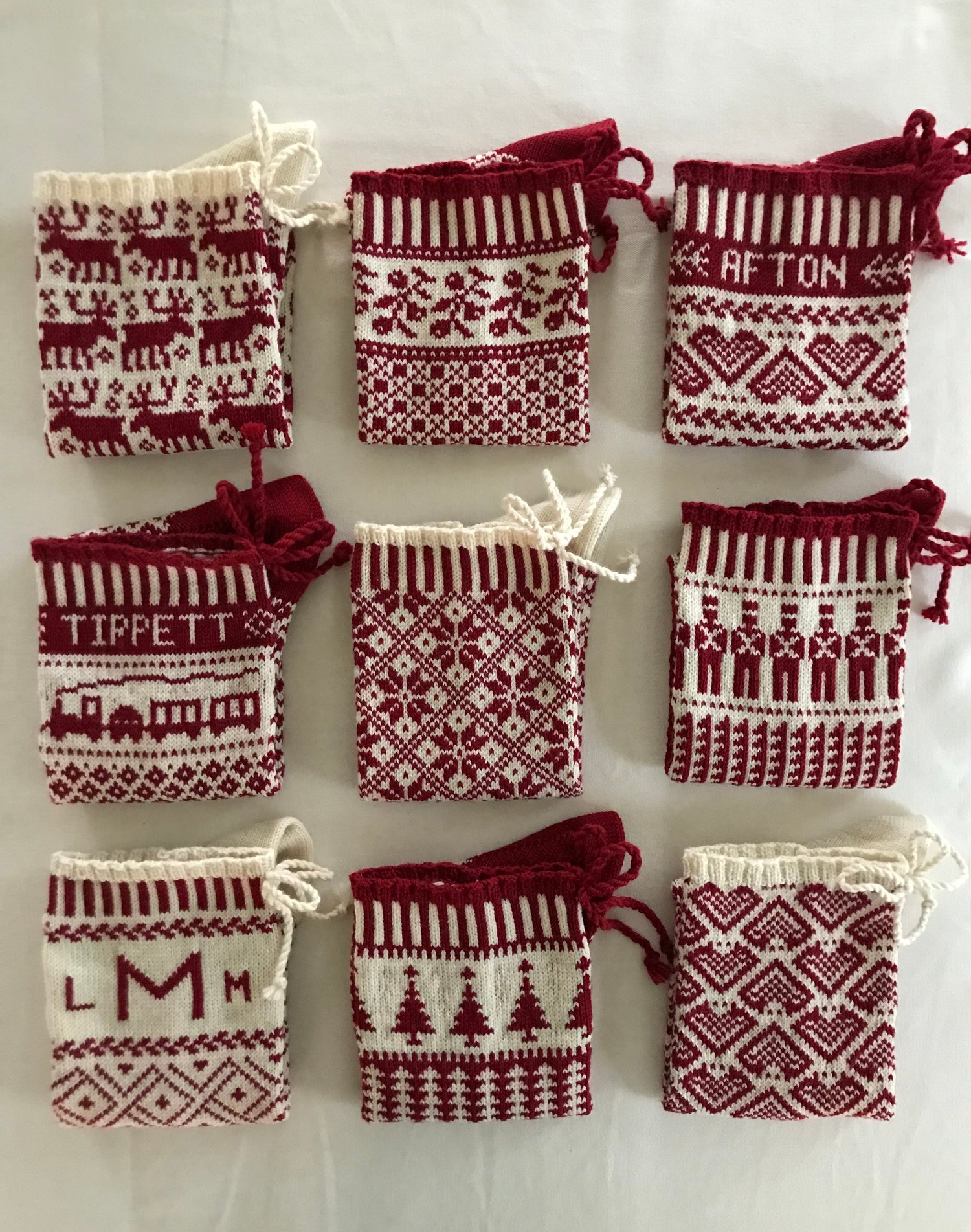 Image of Hearts Christmas Stocking (two color)