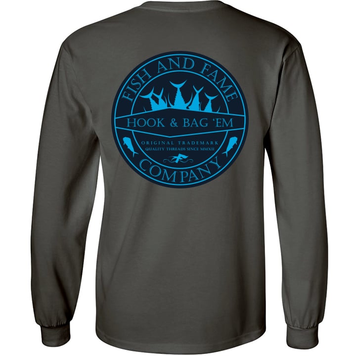 Image of Hook & Bag Em' Long Sleeve (gun metal)
