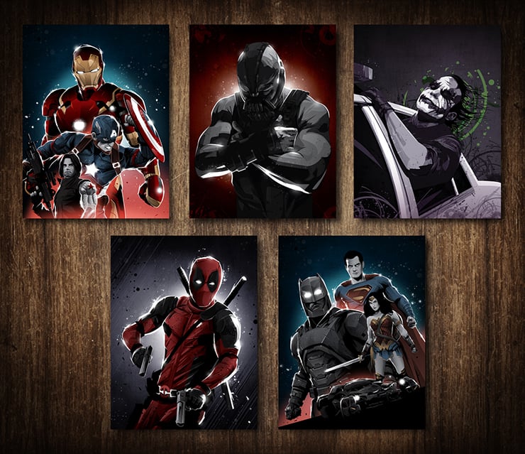 Image of Superhero Postcards