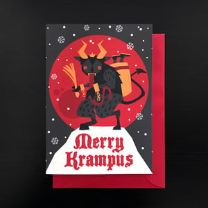 Image of Merry Krampus greeting cards - 4 pack
