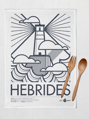 Image of Hebrides / Shipping Forecast Tea Towel