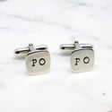 Personalised Cushion Sterling Silver Cufflinks