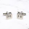 Personalised Cushion Sterling Silver Cufflinks