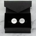 Personalised Disc Sterling Silver Cufflinks