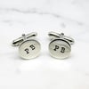 Personalised Disc Sterling Silver Cufflinks