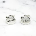 Personalised Round Sterling Silver Cufflinks