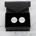 Personalised Round Sterling Silver Cufflinks