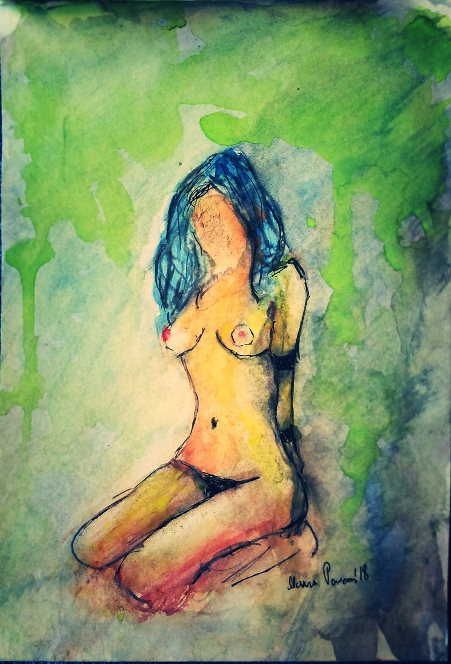 Image of "Weekend." Original Watercolor. 