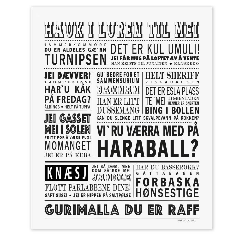 Oslo og omegn plakat "Vi´ru værra med på haraball?" 