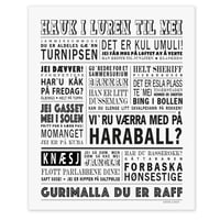 Oslo og omegn plakat "Vi´ru værra med på haraball?" 