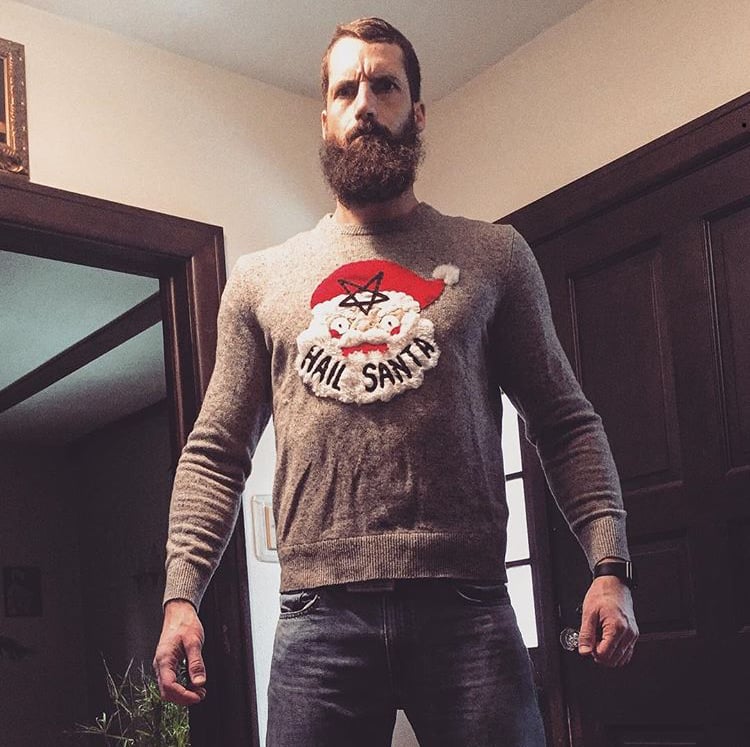 Handsewn Hail Santa Knit Sweater
