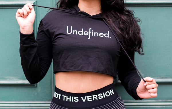 Image of NTV black cropped Undefined hoodie