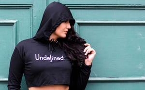 Image of NTV black cropped Undefined hoodie