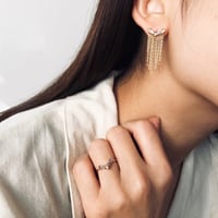 Image 4 of Deco Baguette Fringe Earring