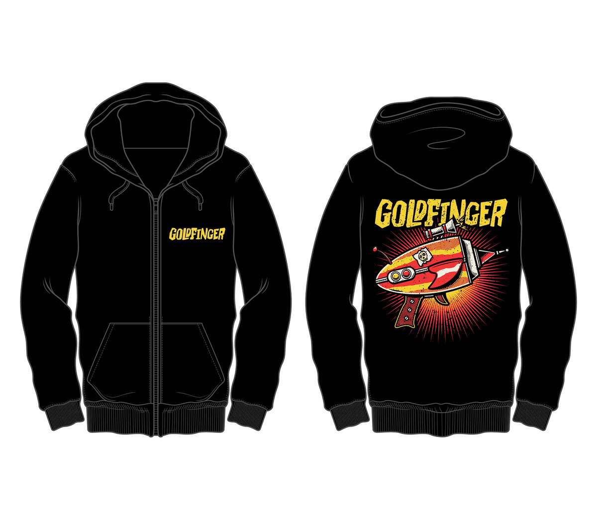 Download Spacegun Zip-Up Hoodie | Goldfinger