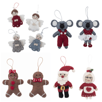 Image 2 of Fairtrade Felt Christmas Decorations