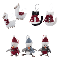 Image 3 of Fairtrade Felt Christmas Decorations