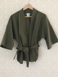 Image 1 of COSTA SUR- Quilted Wrap Top, palm green