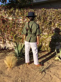 Image 5 of COSTA SUR- Quilted Wrap Top, palm green