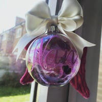 Angel bauble, in loving memory baubles, christmas glass bauble, memorial bauble