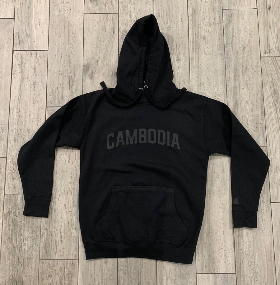 Image of Black on Black Cambodia Hoodie