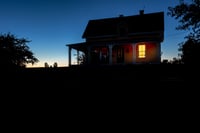 TWO CHAIRS, CAPE ANN, NEW ENGLAND. DUSK.