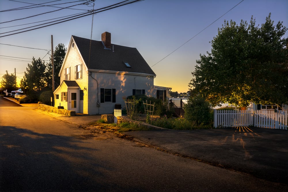 Image of WHEELER POINT, CAPE ANN, NEW ENGLAND. DUSK