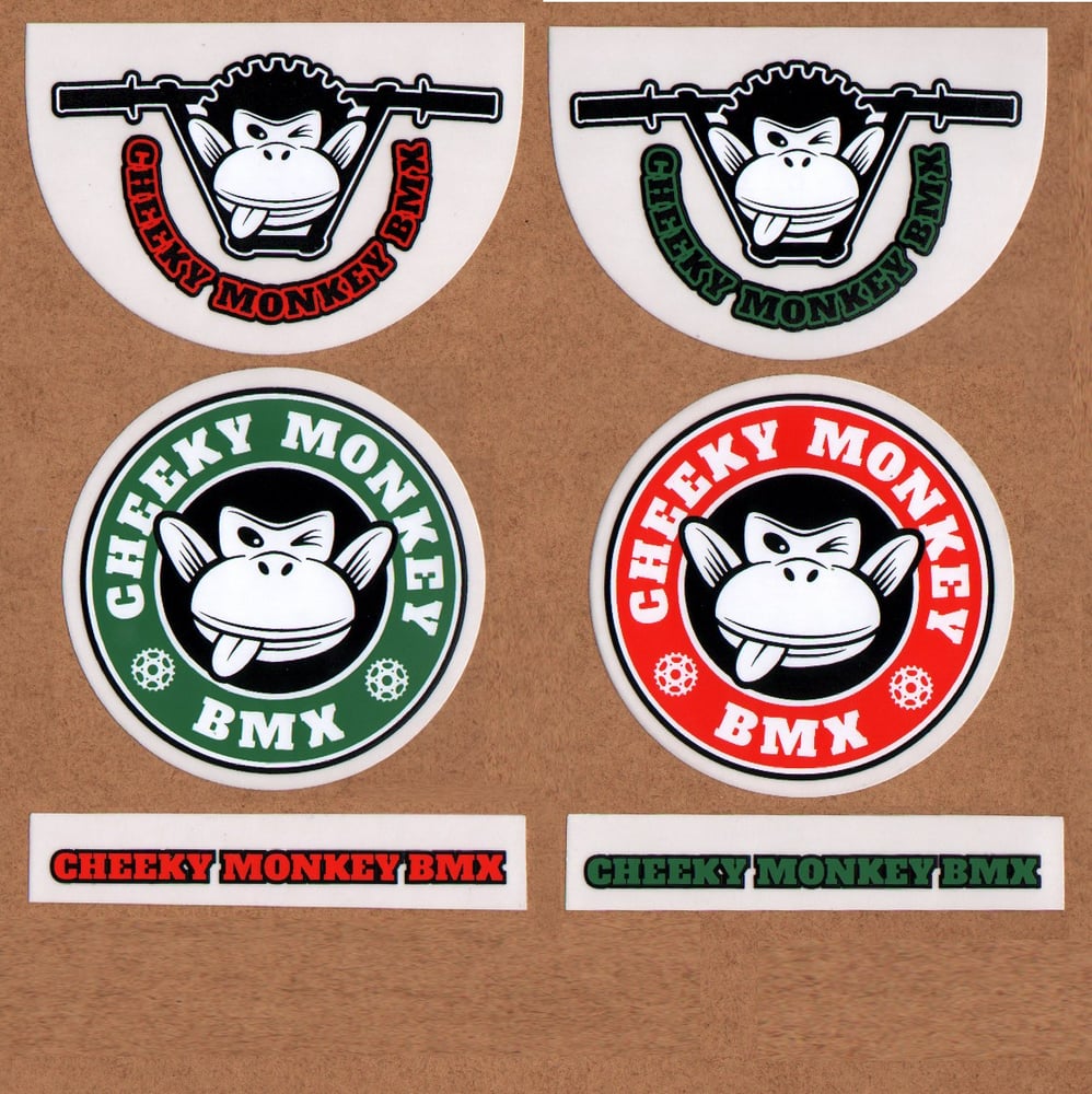 Image of Cheeky Monkey BMX Sticker Pack – 6 Stickers