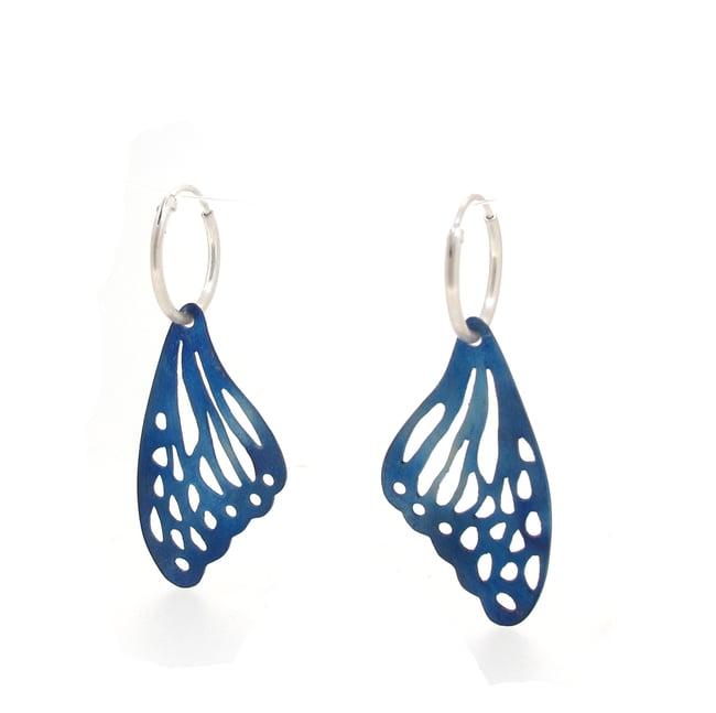 {NEW} Springtime Butterfly Wing Hoop Earrings