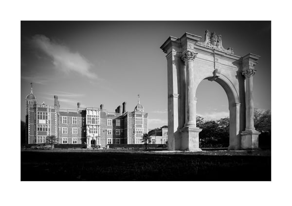 Image of Charlton House and Arch - Black and White Print 