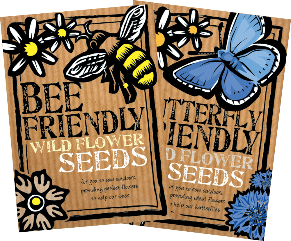 Image of Duo Pack of Bee & Butterfly Friendly Wildflower Seeds (£5.49 including VAT)
