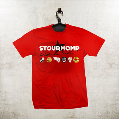Image of T-shirt rouge "Stourmomp betek an trec'h !"