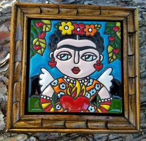 Image of Mini Frida Angel Coaster Tile