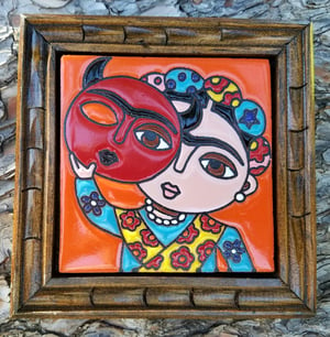 Image of Mini Frida Mask Coaster Tile
